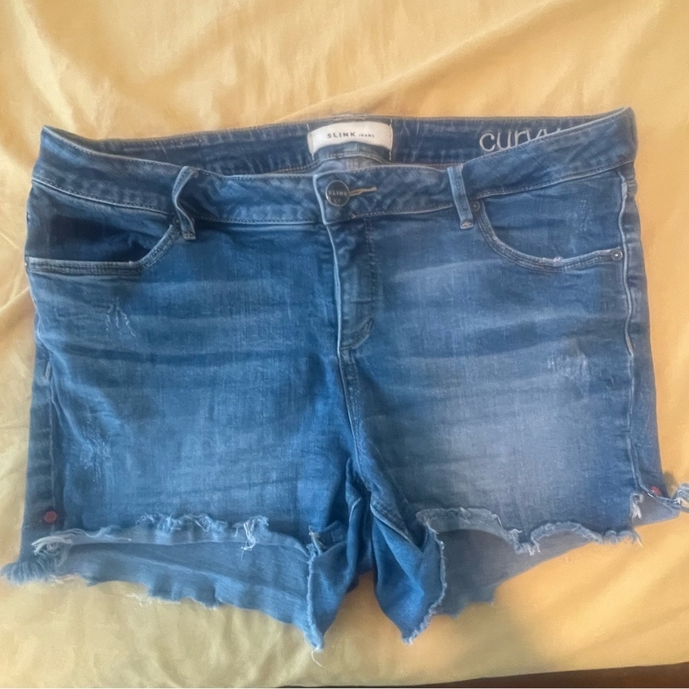 Slink brand Denim blue jean Women's Shorts - Picture 3 of 5